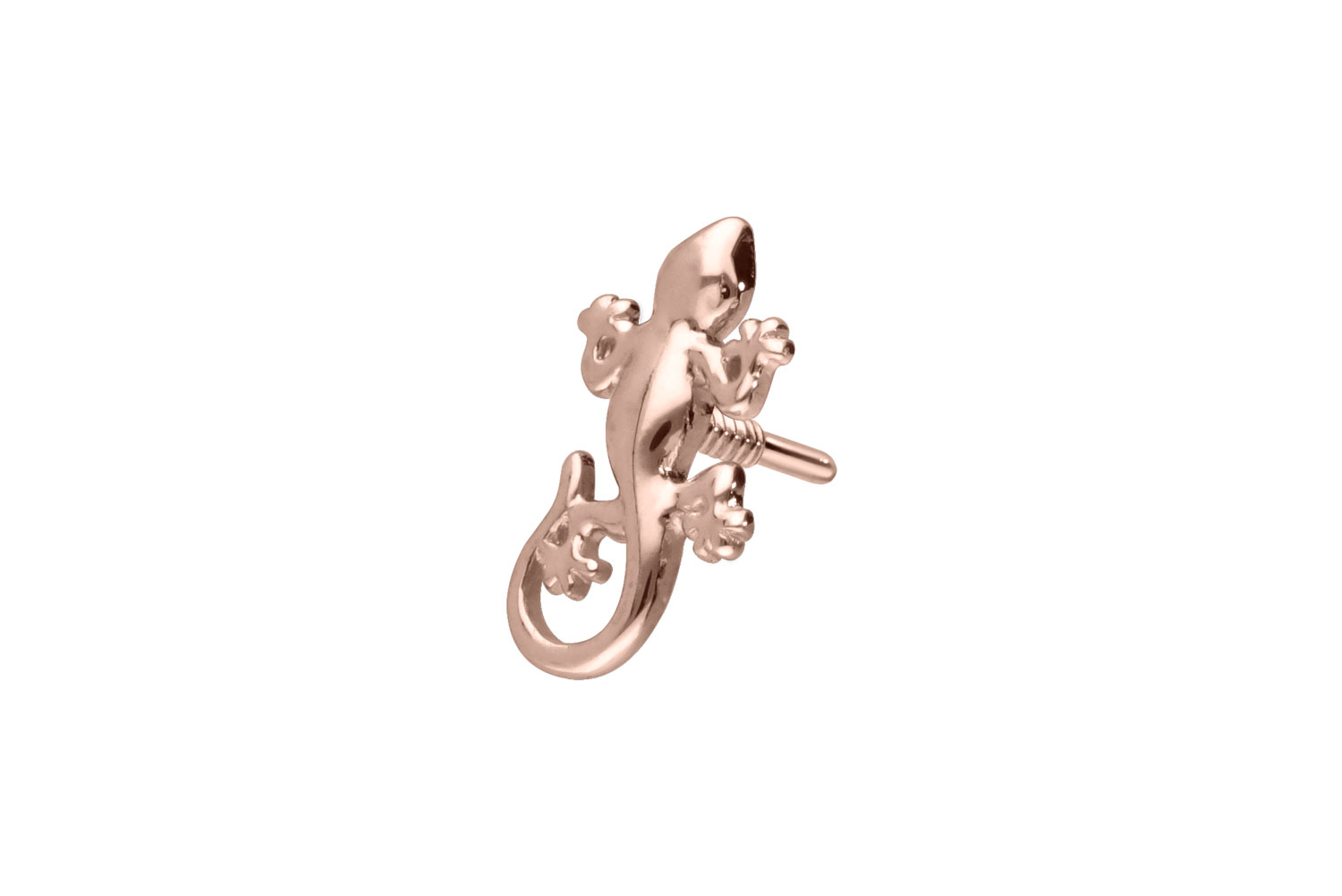 14 Karat Gold Schraubaufsatz mit Außengewinde GECKO von Piercingline